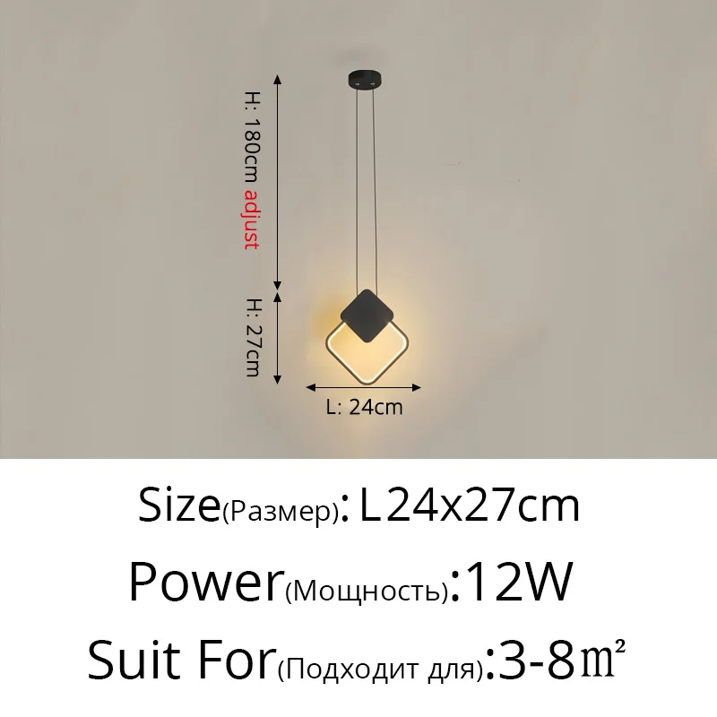 suspension led moderne pour éclairage intérieur design élégant - Image 21