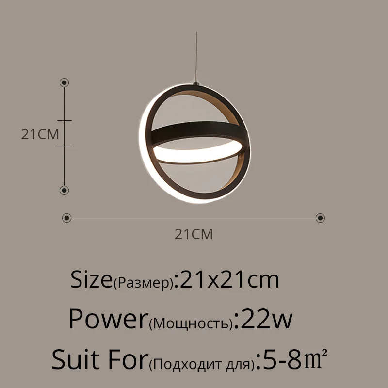 suspension led moderne pour éclairage intérieur design élégant - Image 8