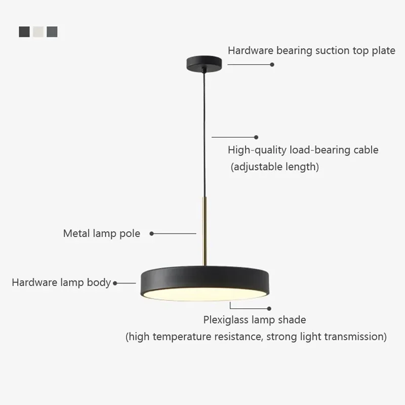 suspension led multicolore design pour éclairage intérieur moderne - Image 6
