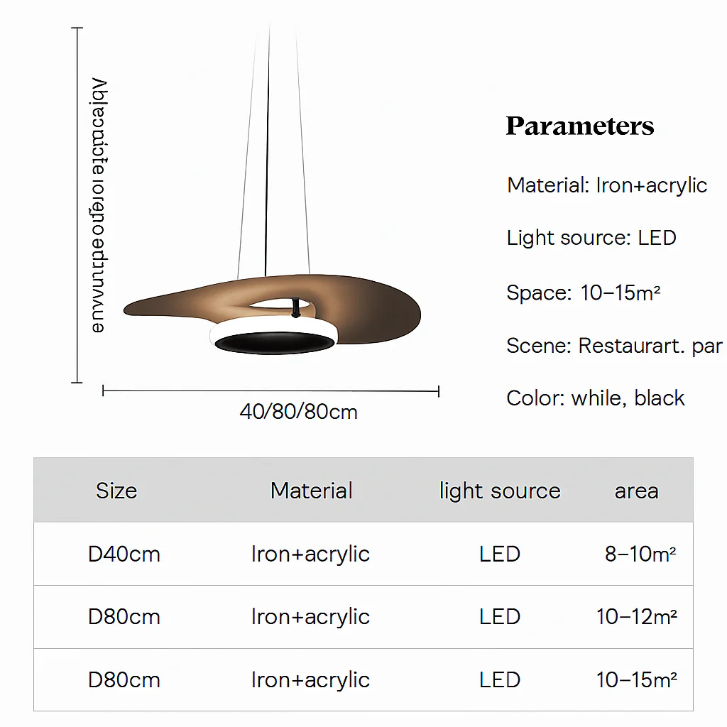suspension led nordique design pour décoration intérieure moderne - Image 6