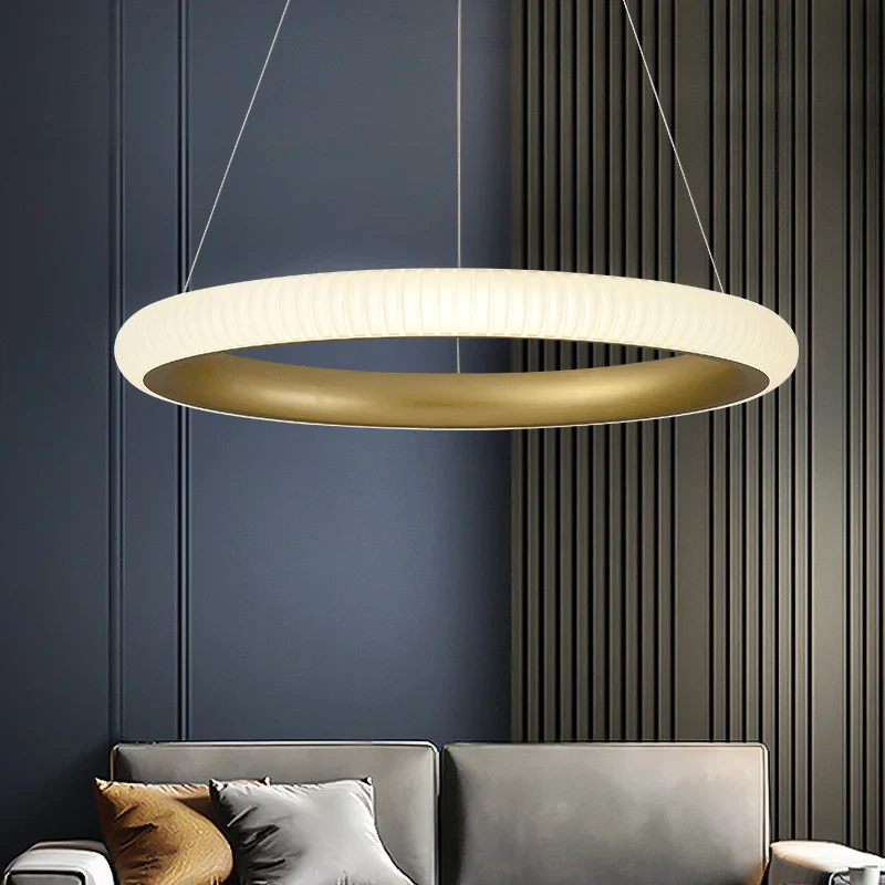 suspension led ronde art déco pour un éclairage élégant - Image 2