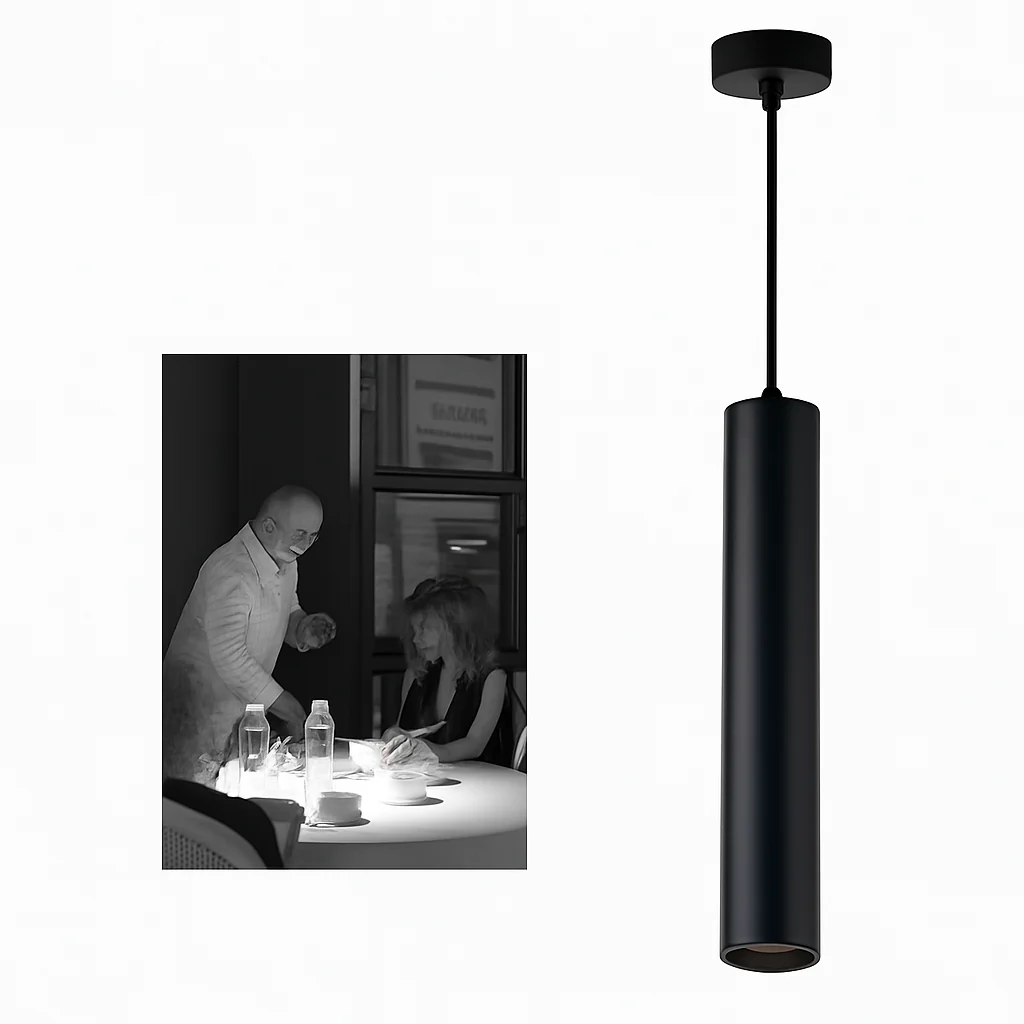 suspension led tube cylindrique pour décoration moderne - Image 9