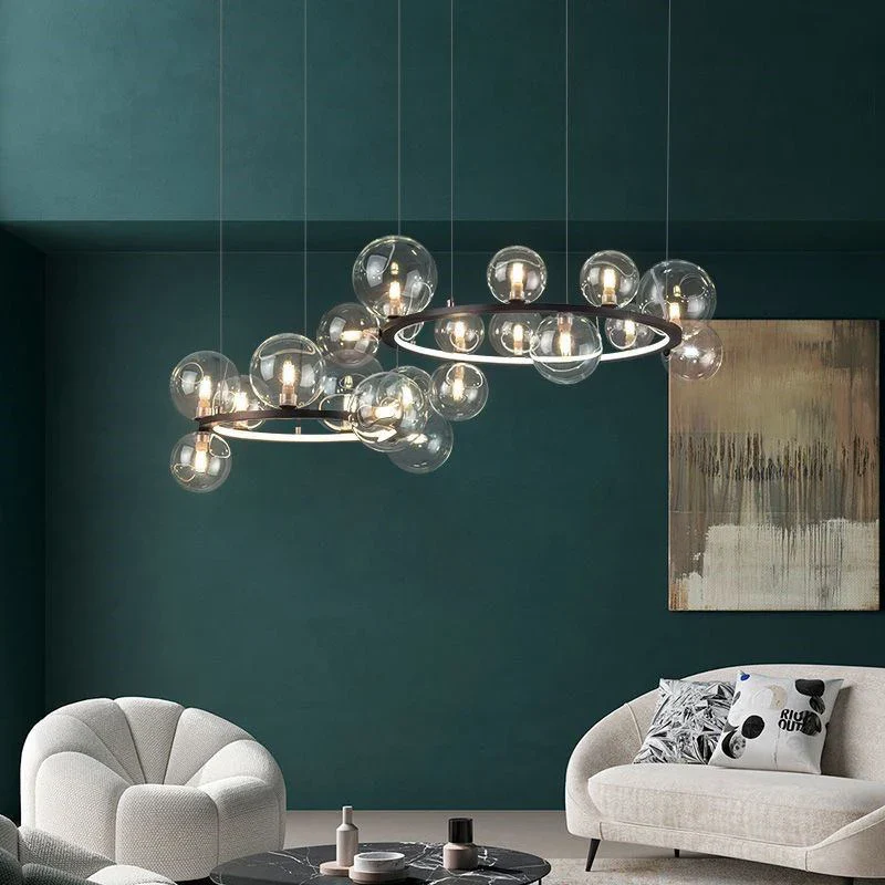suspension lustre design bulle en verre créatif moderne - Image 2
