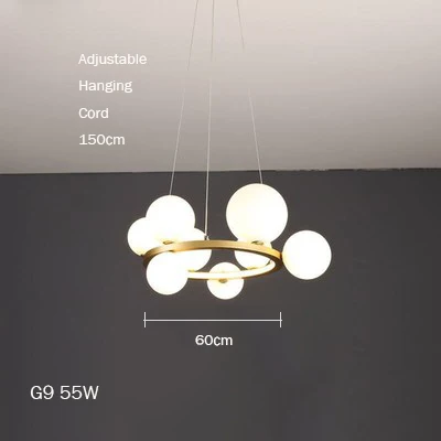 suspension lustre design bulle en verre créatif moderne - Image 9