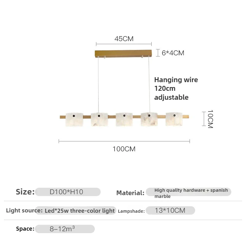 suspension minimaliste en marbre naturel avec éclairage led - Image 11