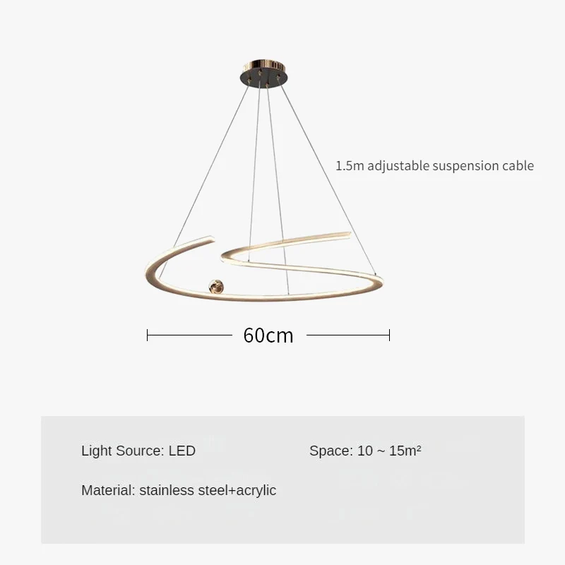 suspension minimaliste italienne à ligne irrégulière pour intérieur moderne - Image 7