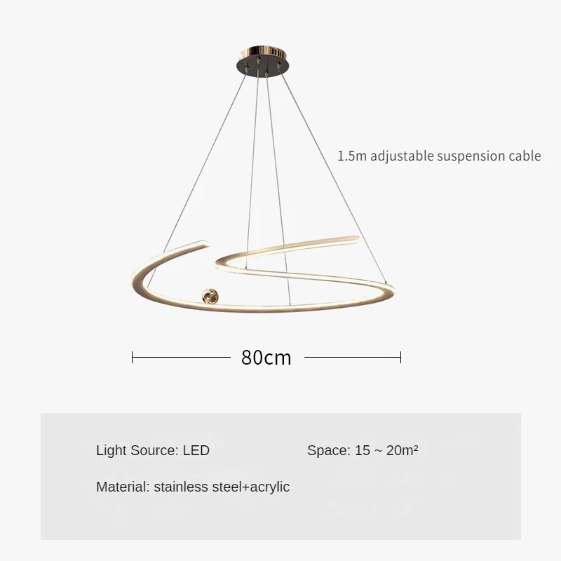 suspension minimaliste italienne à ligne irrégulière pour intérieur moderne - Image 8