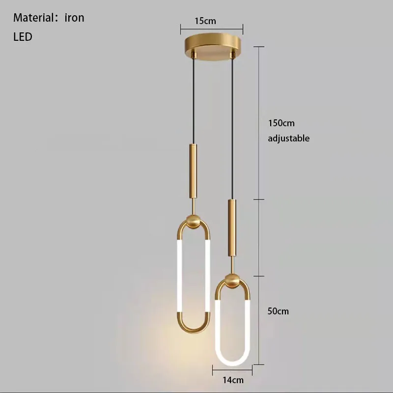 suspension moderne à led ellipse avec variateur hauteur réglable - Image 7