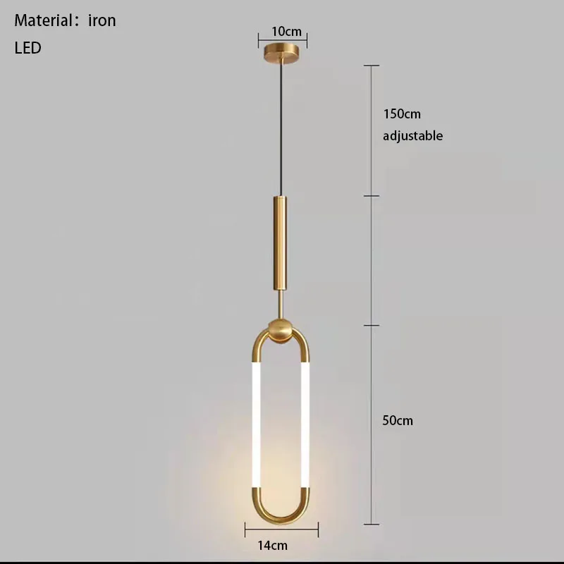 suspension moderne à led ellipse avec variateur hauteur réglable - Image 8