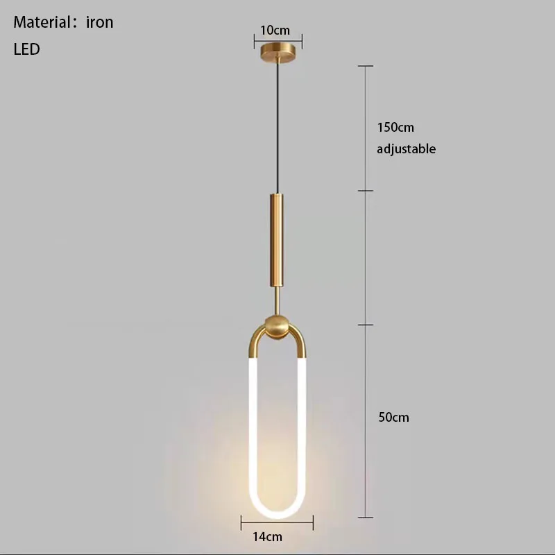 suspension moderne à led ellipse avec variateur hauteur réglable - Image 9
