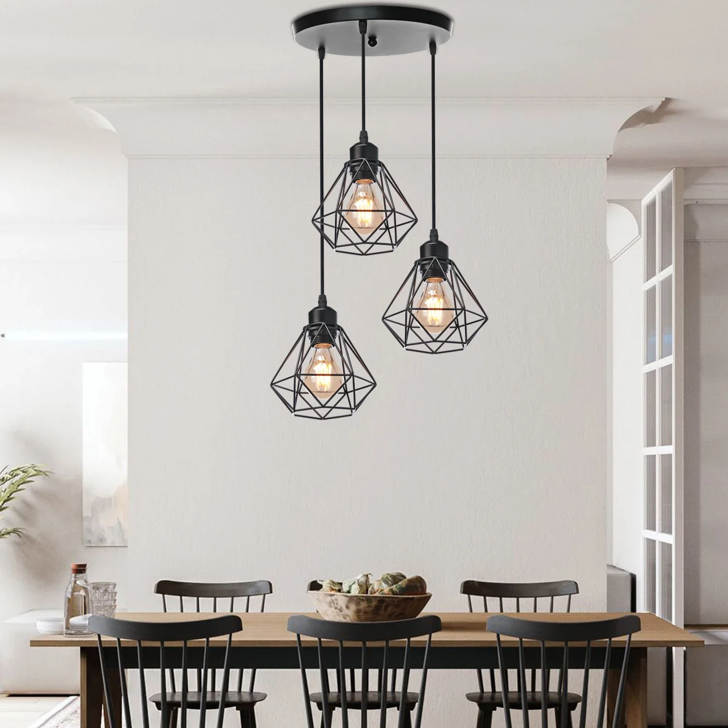suspension moderne à têtes led pour intérieur design - Image 10