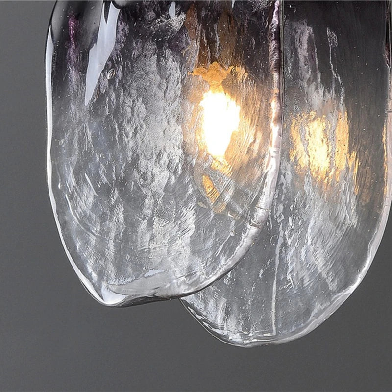 Suspension moderne avec abat-jour en verre cendré Melt - Image 4