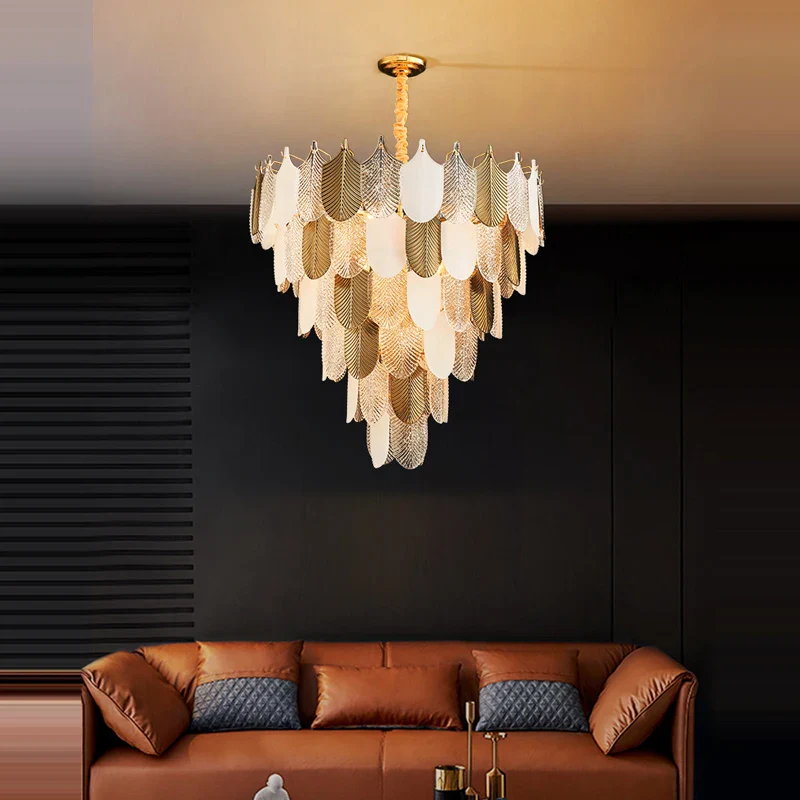 suspension moderne en acier inoxydable et verre décoratif - Image 5