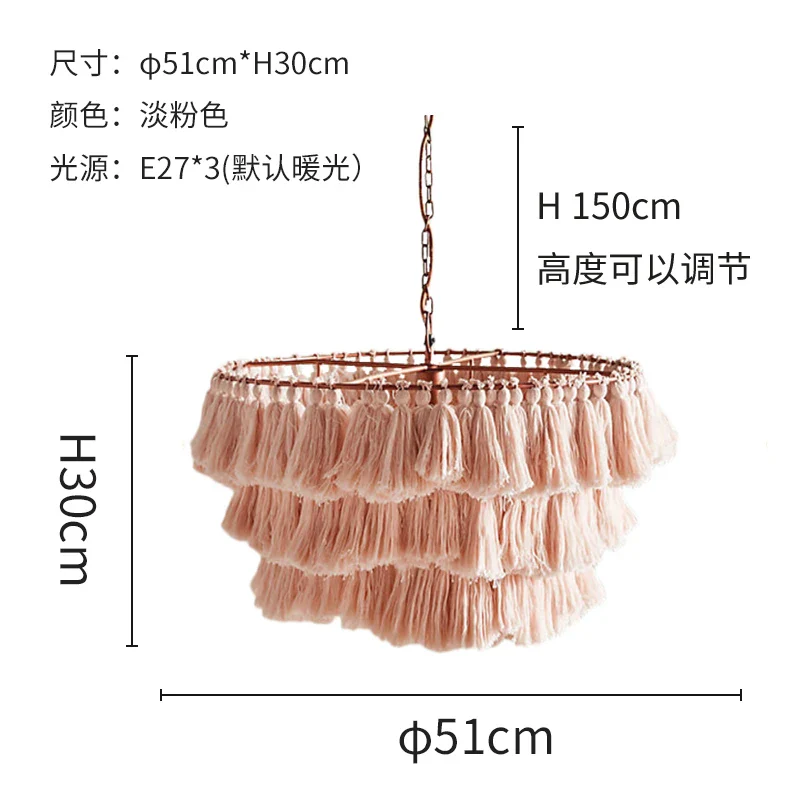 suspension moderne en coton avec pampilles design nordique artistique - Image 12