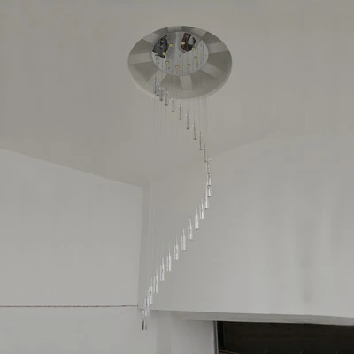 suspension moderne en cristal avec éclairage LED spiralé - Image 10