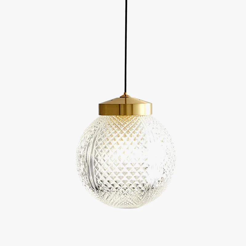 suspension moderne en cuivre avec cordon en verre transparent - Image 6