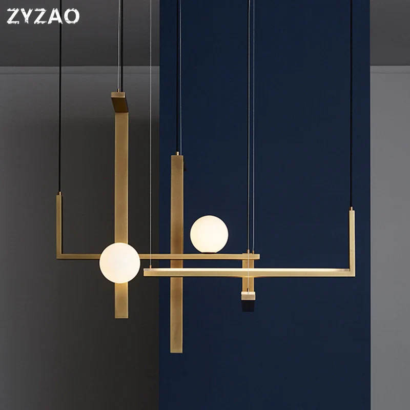 suspension moderne en fer et verre pour décoration intérieure - Image 2