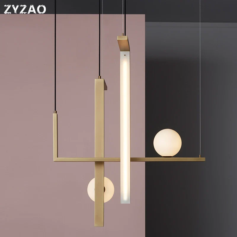 suspension moderne en fer et verre pour décoration intérieure - Image 3