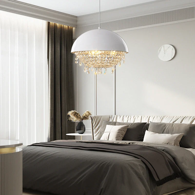suspension moderne en métal et cristal design unique pour éclairage intérieur - Image 3