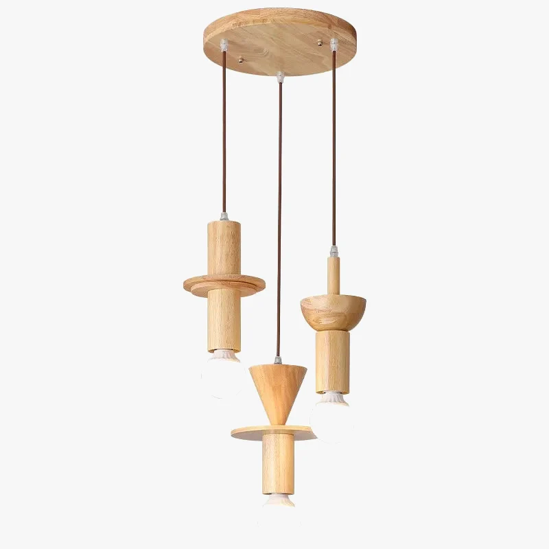suspension moderne en rondins style japonais pour intérieur élégant - Image 5