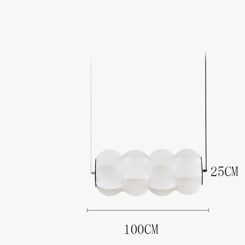 suspension moderne en soie à led style wabi-sabi - Image 6