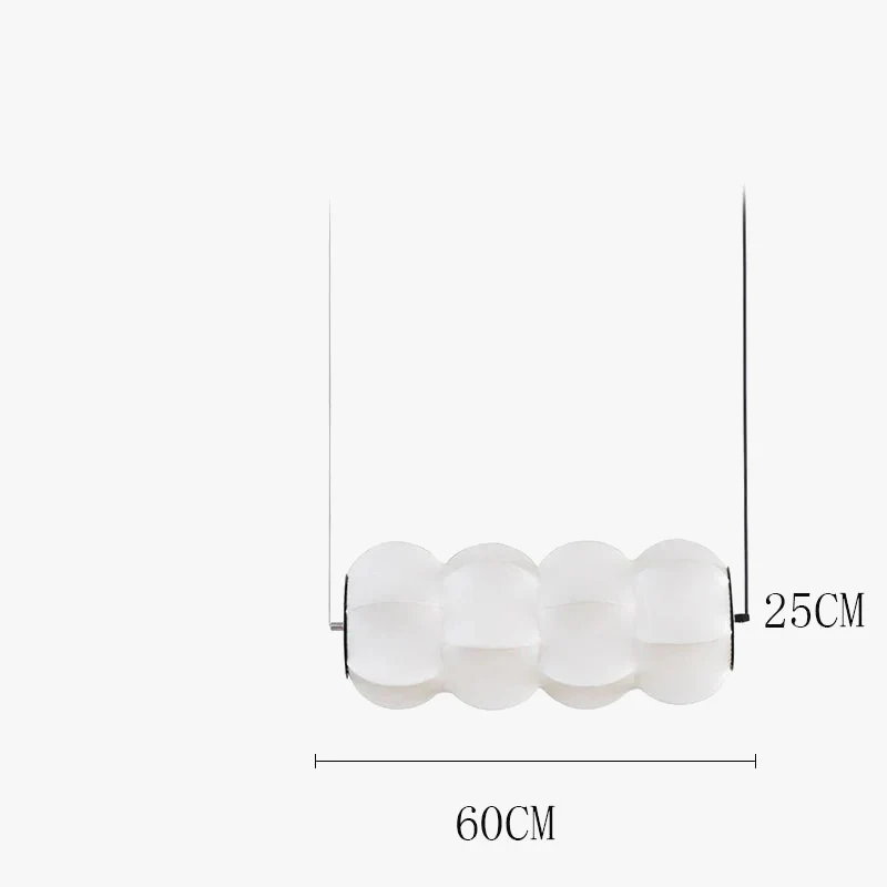 suspension moderne en soie à led style wabi-sabi - Image 7