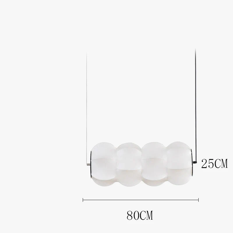 suspension moderne en soie à led style wabi-sabi - Image 8