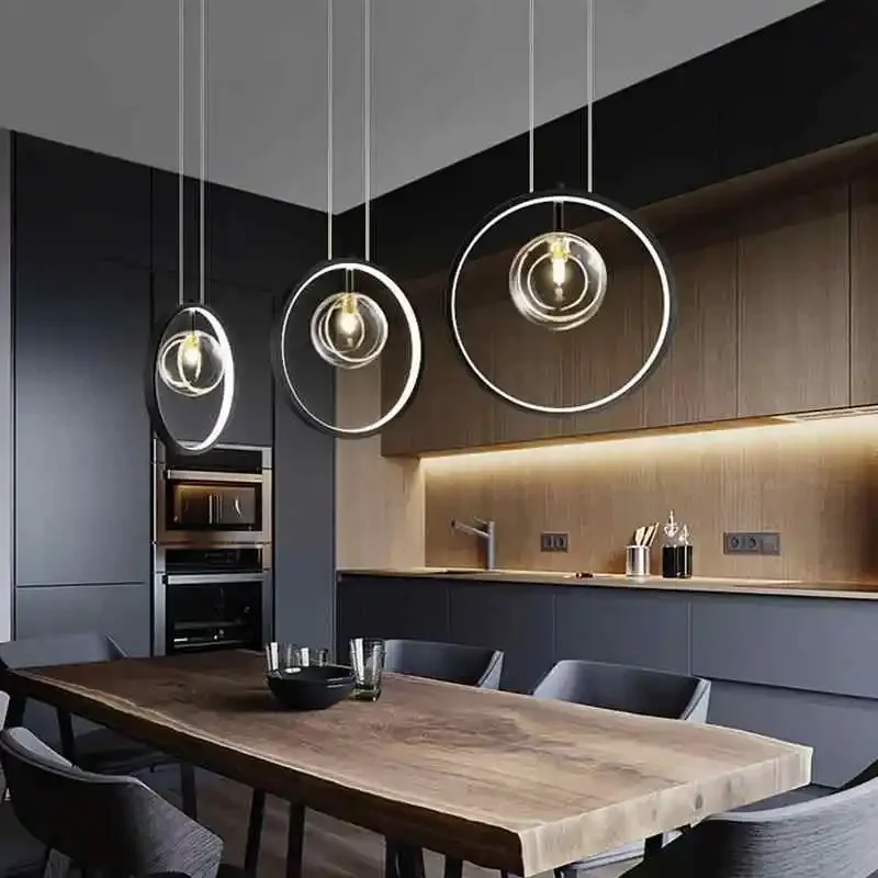 suspension moderne en verre à bulles pour restaurant et décoration intérieure - Image 3