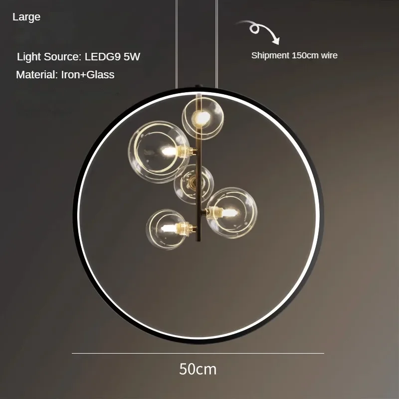 suspension moderne en verre à bulles pour restaurant et décoration intérieure - Image 7