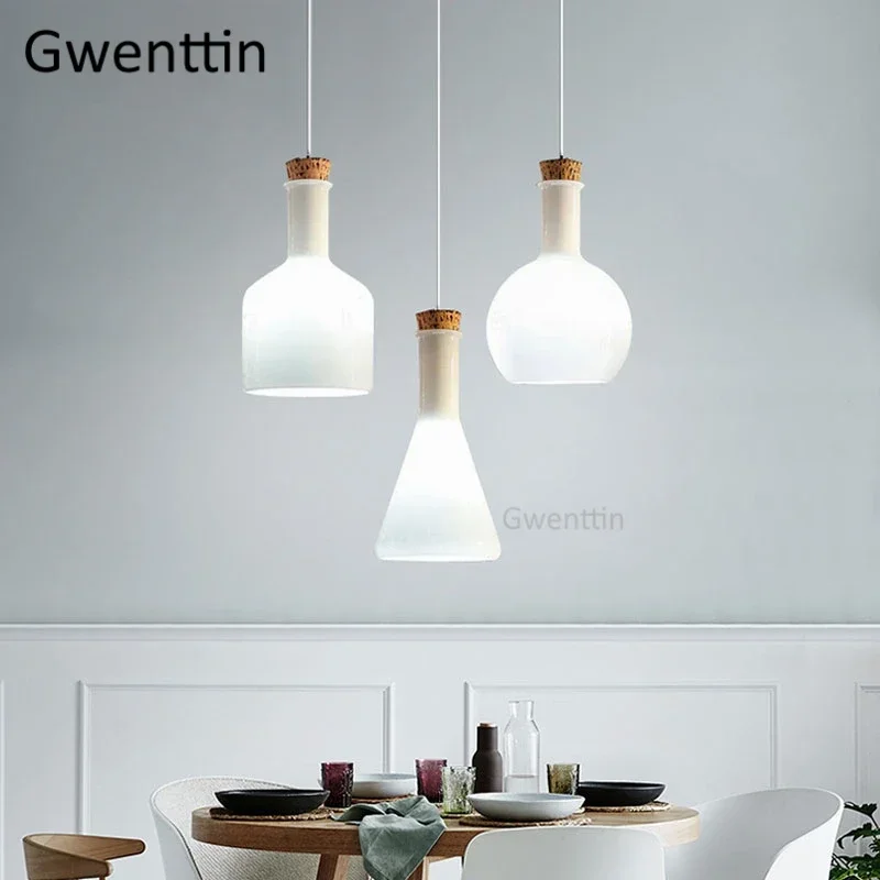 suspension moderne en verre à led pour décoration industrielle - Image 4