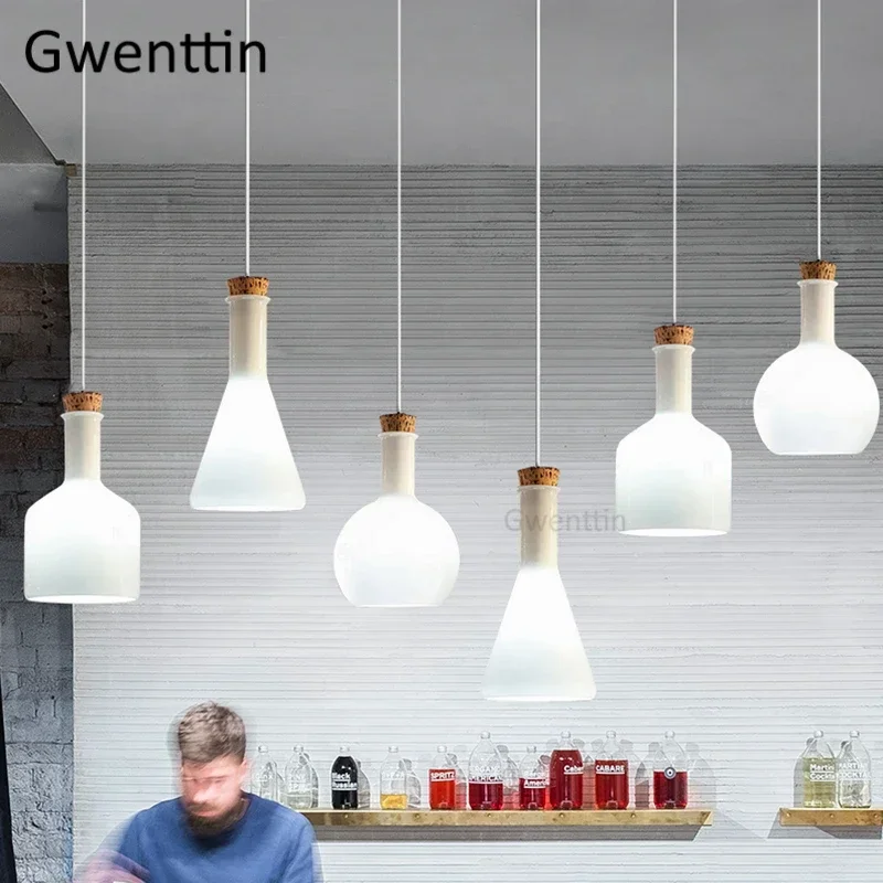 suspension moderne en verre à led pour décoration industrielle - Image 5