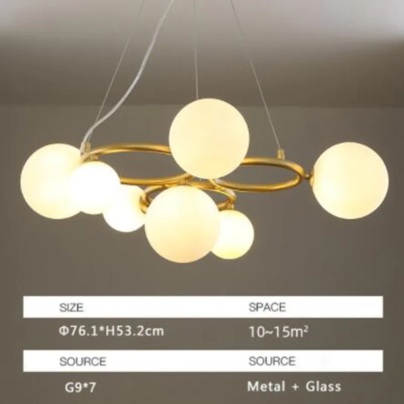 suspension moderne en verre avec ampoule incluse pour décoration intérieure - Image 13