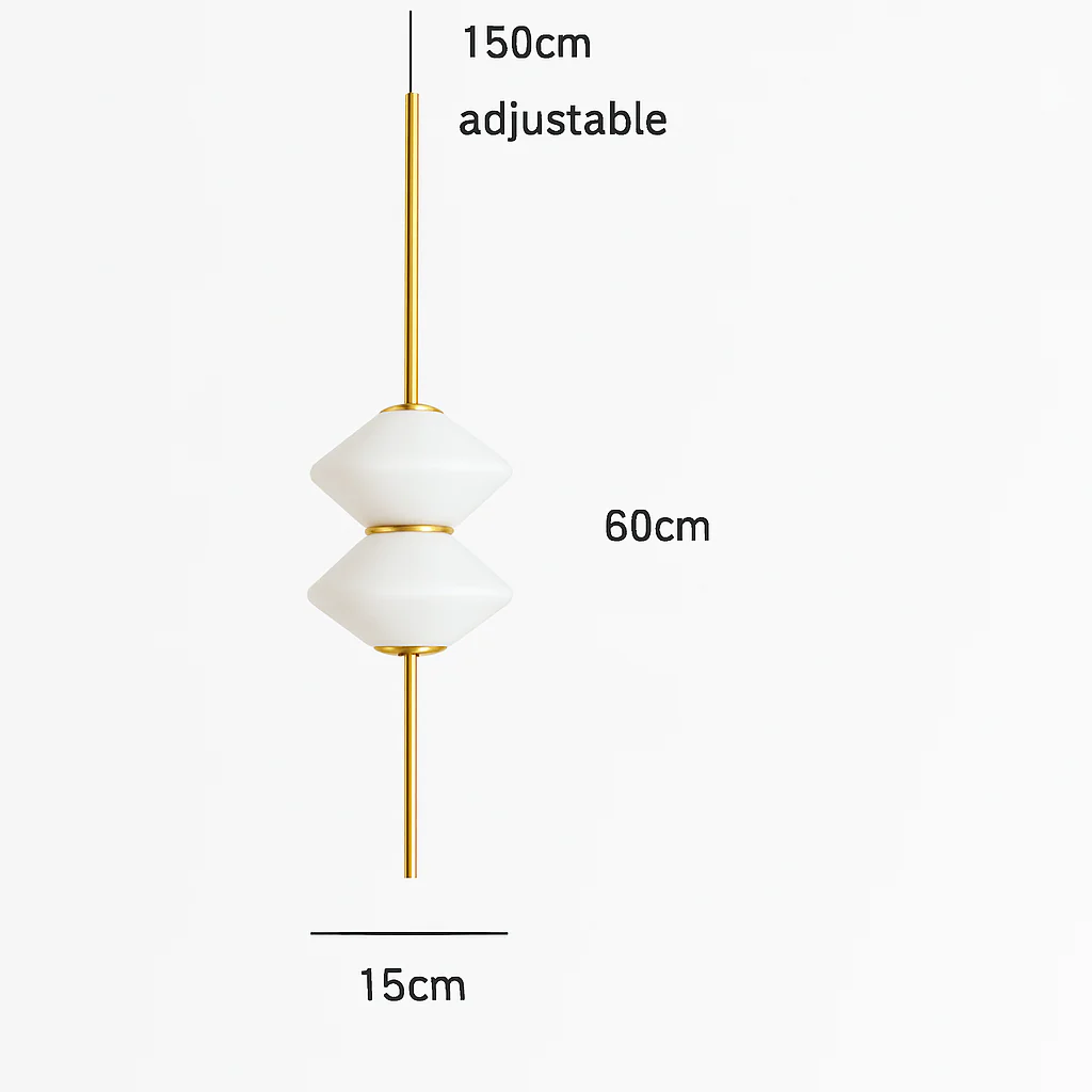 suspension moderne en verre avec fil métallique réglable - Image 10