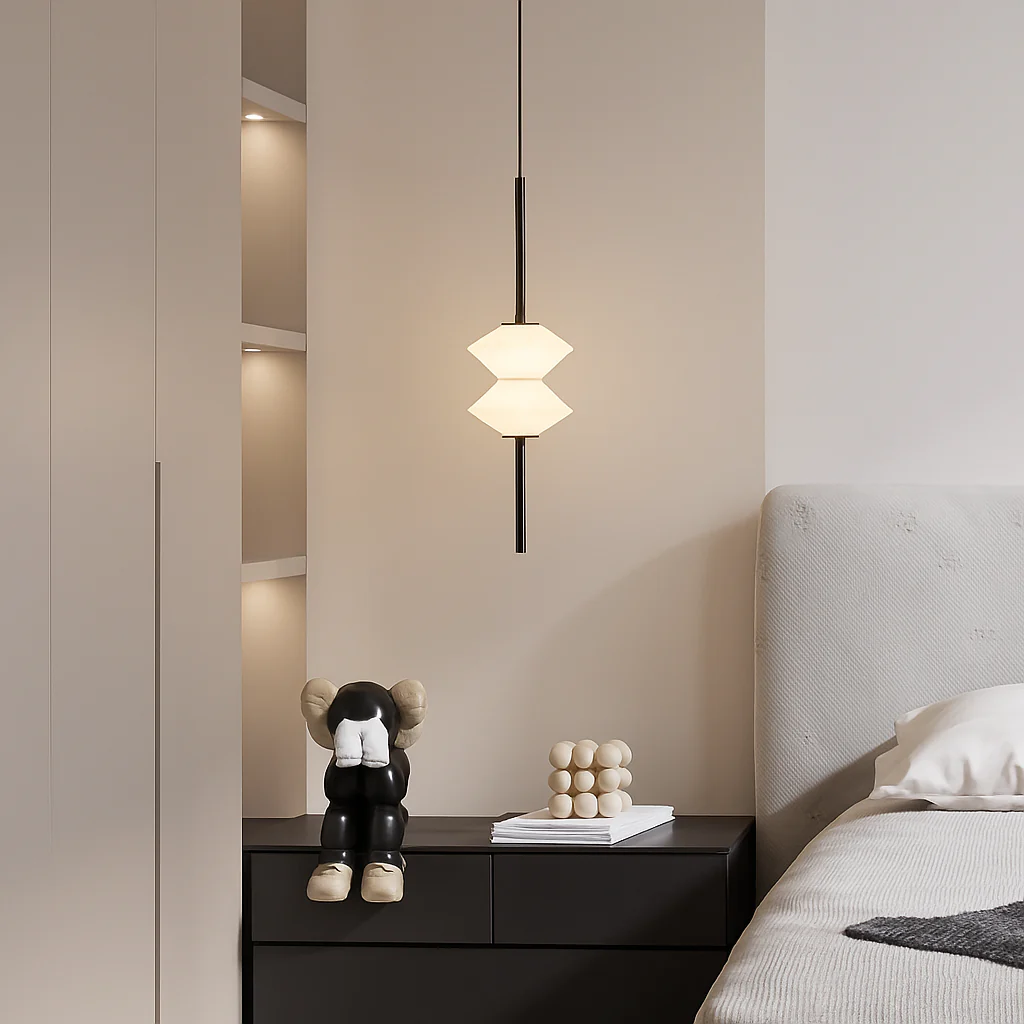 suspension moderne en verre avec fil métallique réglable - Image 3