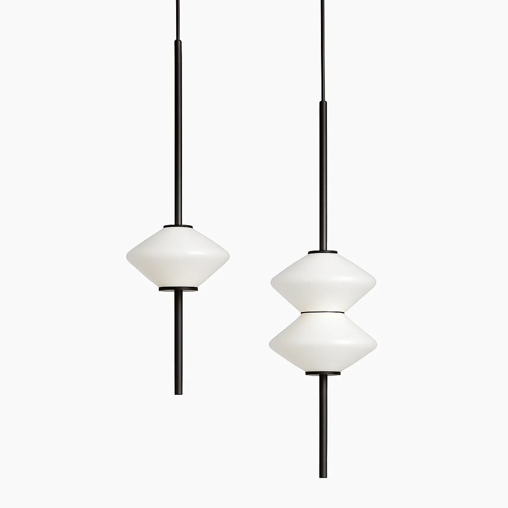 suspension moderne en verre avec fil métallique réglable - Image 6