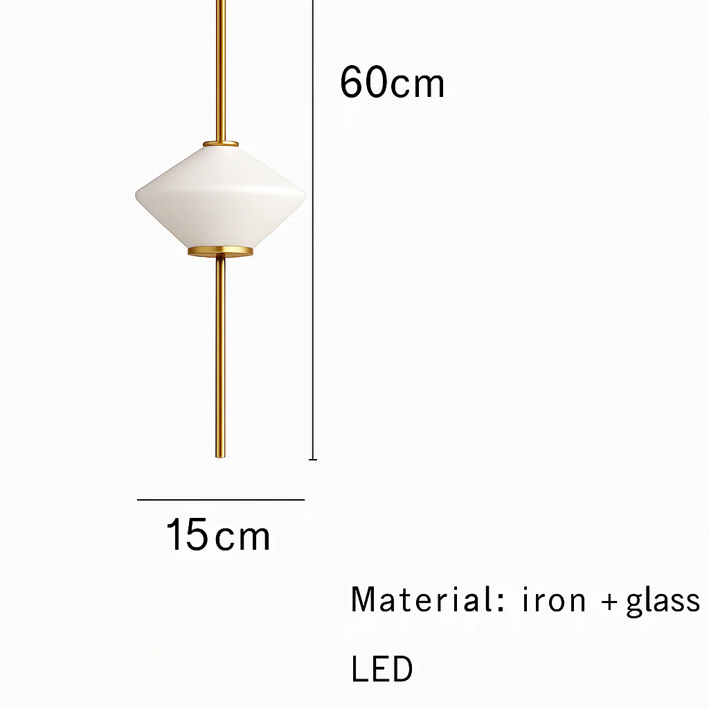 suspension moderne en verre avec fil métallique réglable - Image 8