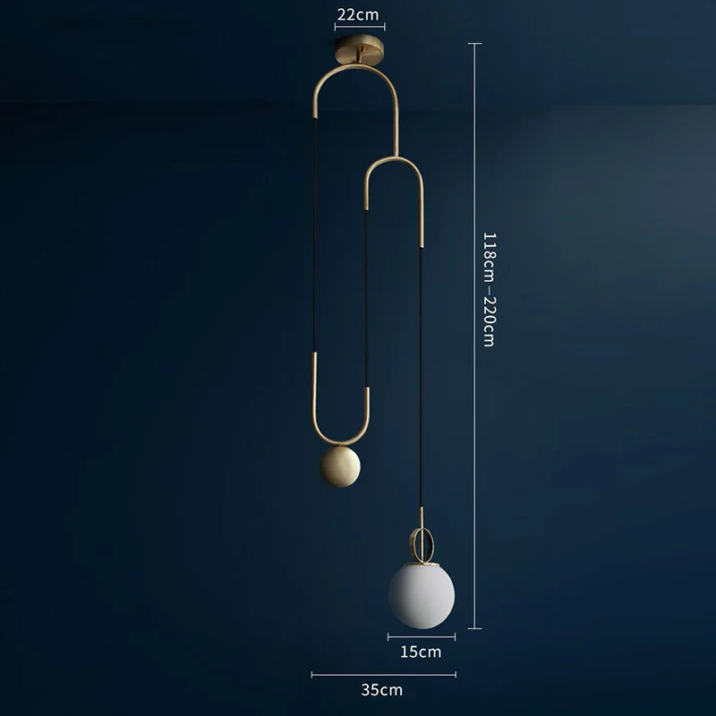 suspension moderne en verre design créatif ajustable pour divers espaces - Image 6