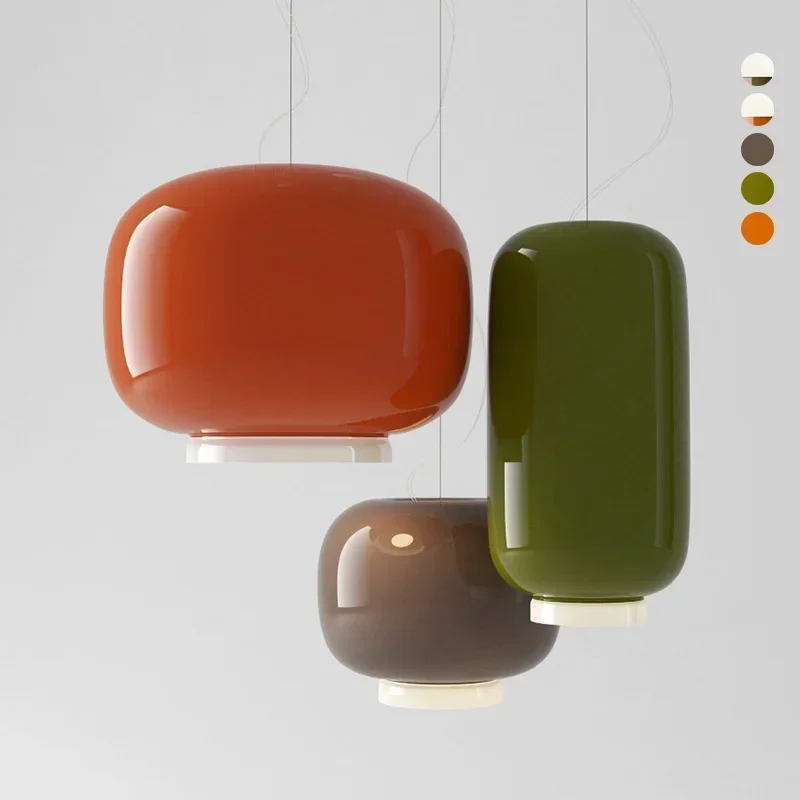 suspension moderne en verre design lumineux et coloré - Image 6