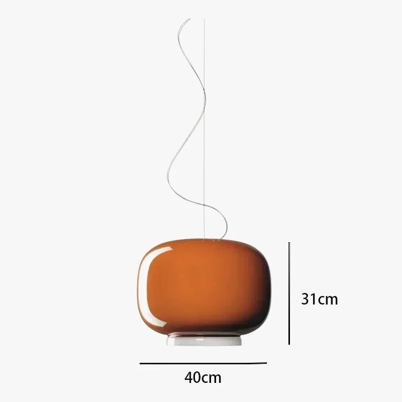 suspension moderne en verre design lumineux et coloré - Image 7