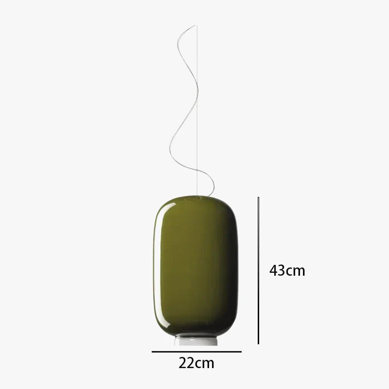 suspension moderne en verre design lumineux et coloré - Image 9