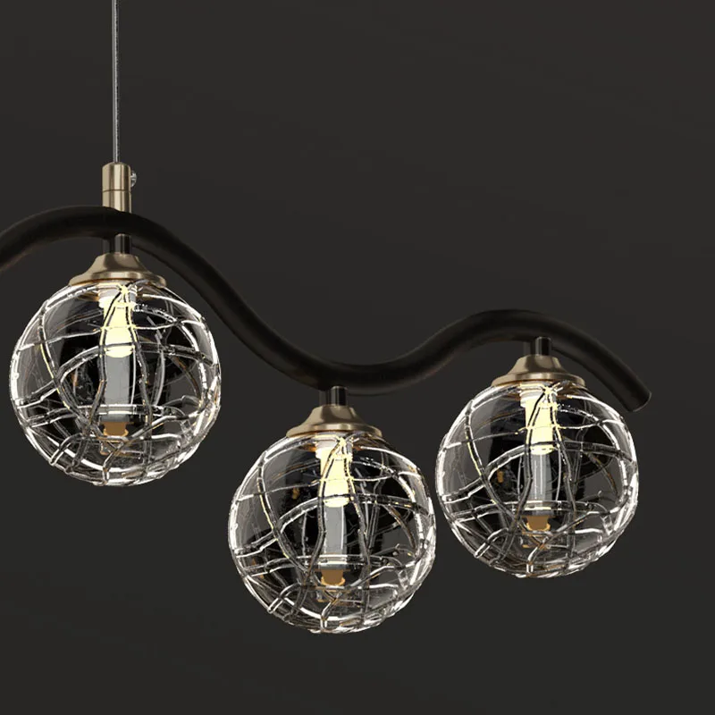 suspension moderne en verre et métal pour intérieur - Image 5