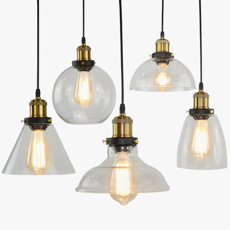 suspension moderne en verre pour décoration intérieure élégante