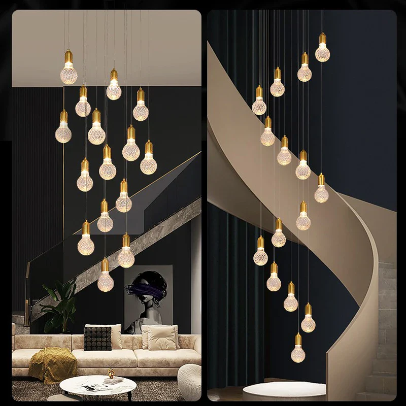 suspension moderne en verre pour villa de luxe - Image 5