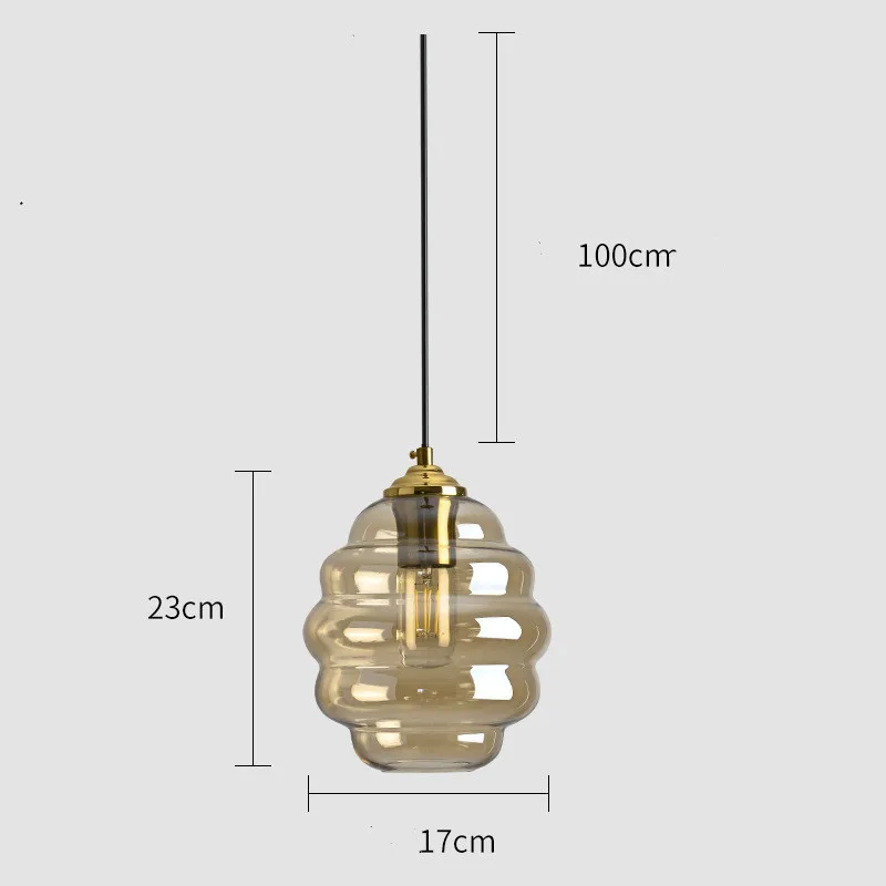 suspension moderne en verre teinté pour décoration intérieure - Image 10