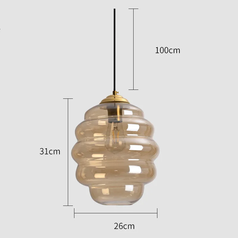 suspension moderne en verre teinté pour décoration intérieure - Image 13