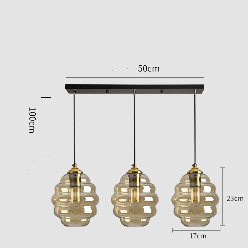 suspension moderne en verre teinté pour décoration intérieure - Image 19