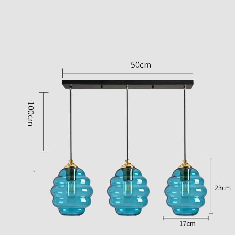 suspension moderne en verre teinté pour décoration intérieure - Image 20
