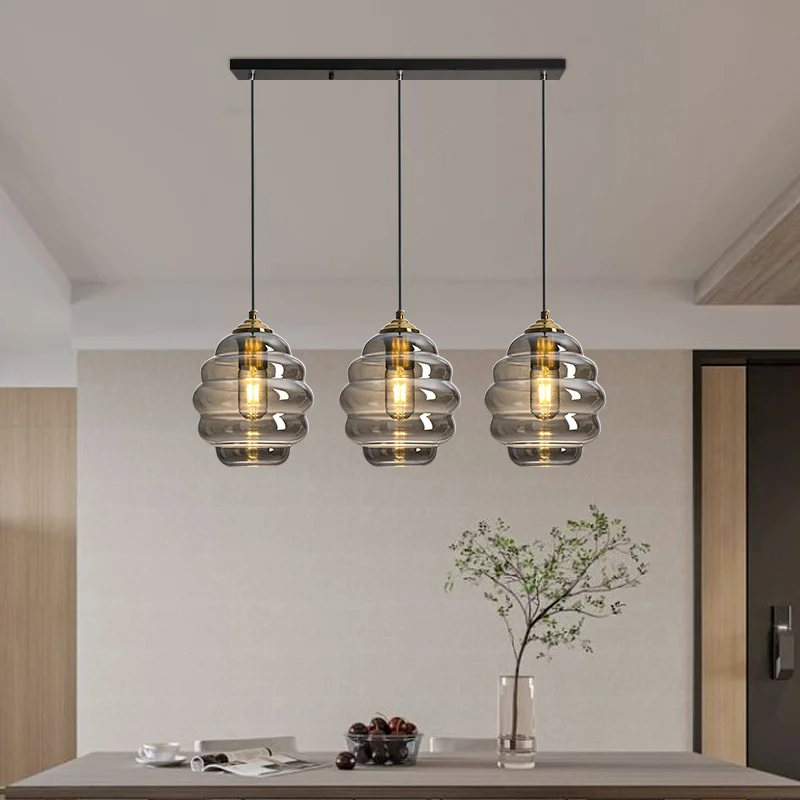 suspension moderne en verre teinté pour décoration intérieure - Image 6