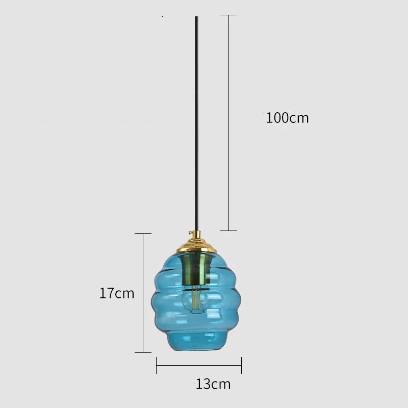 suspension moderne en verre teinté pour décoration intérieure - Image 8
