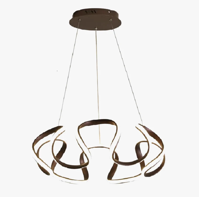 suspension moderne nordique led torsadée lustre personnalisé ins luminaire - Image 7